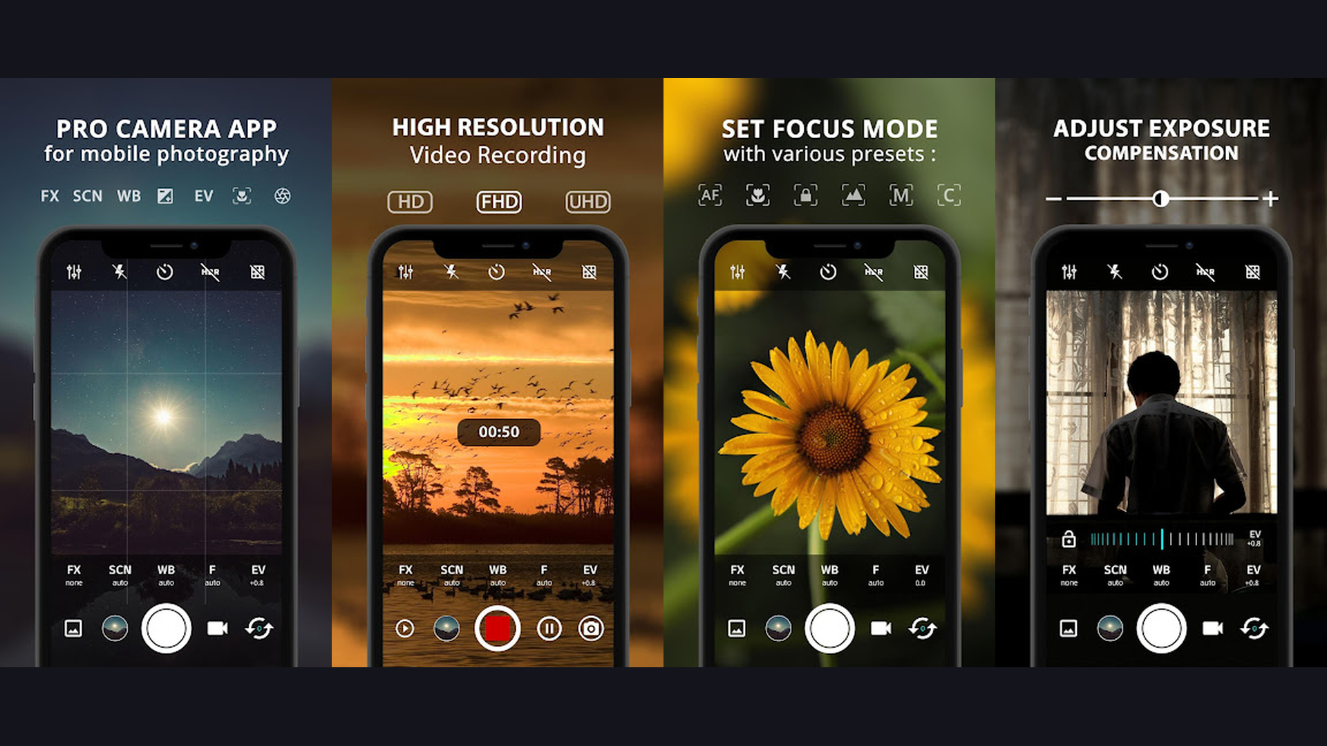 Pro Camera by Moment video recording app screenshots