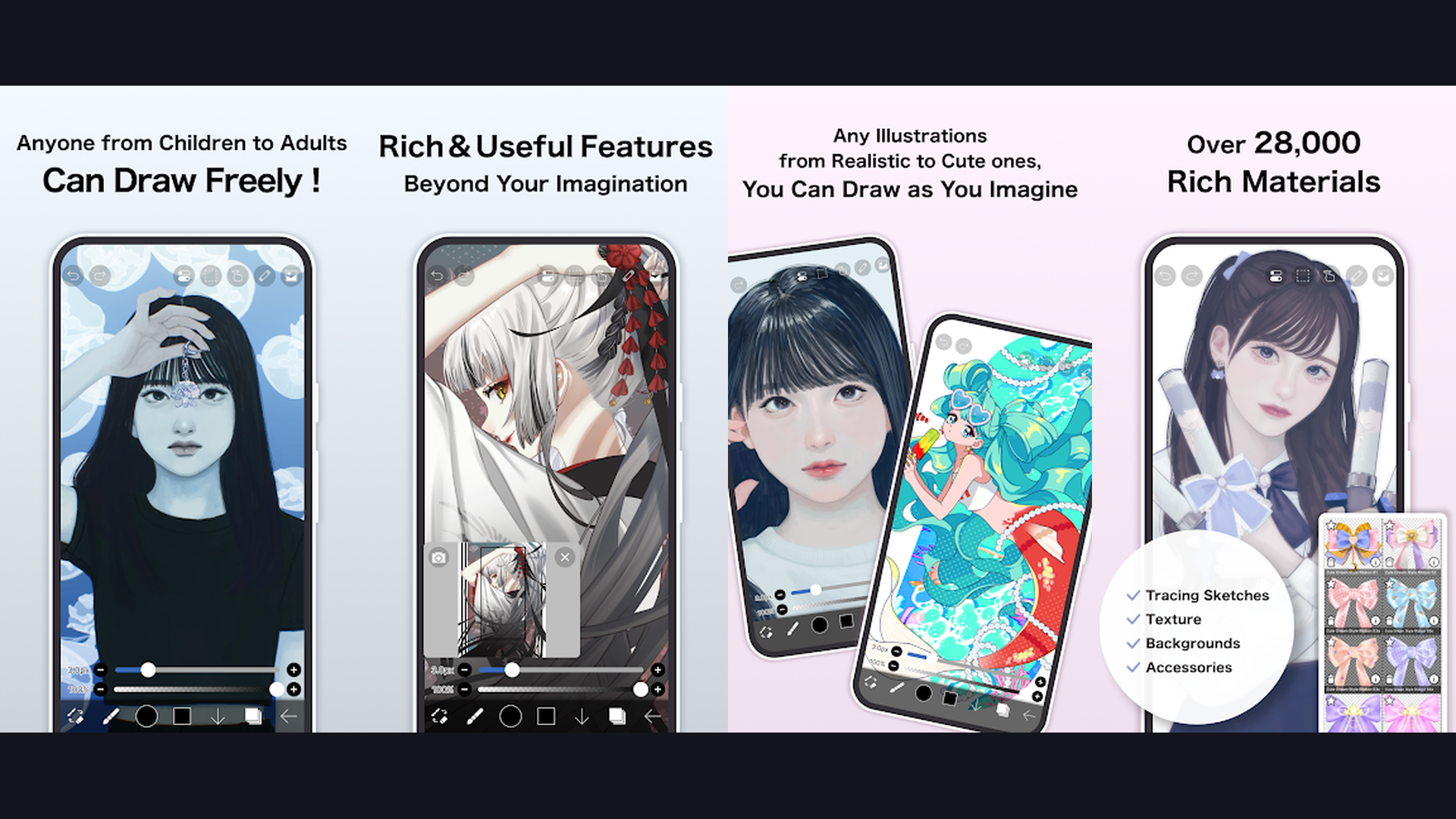 ibis Paint X drawing app screenshots