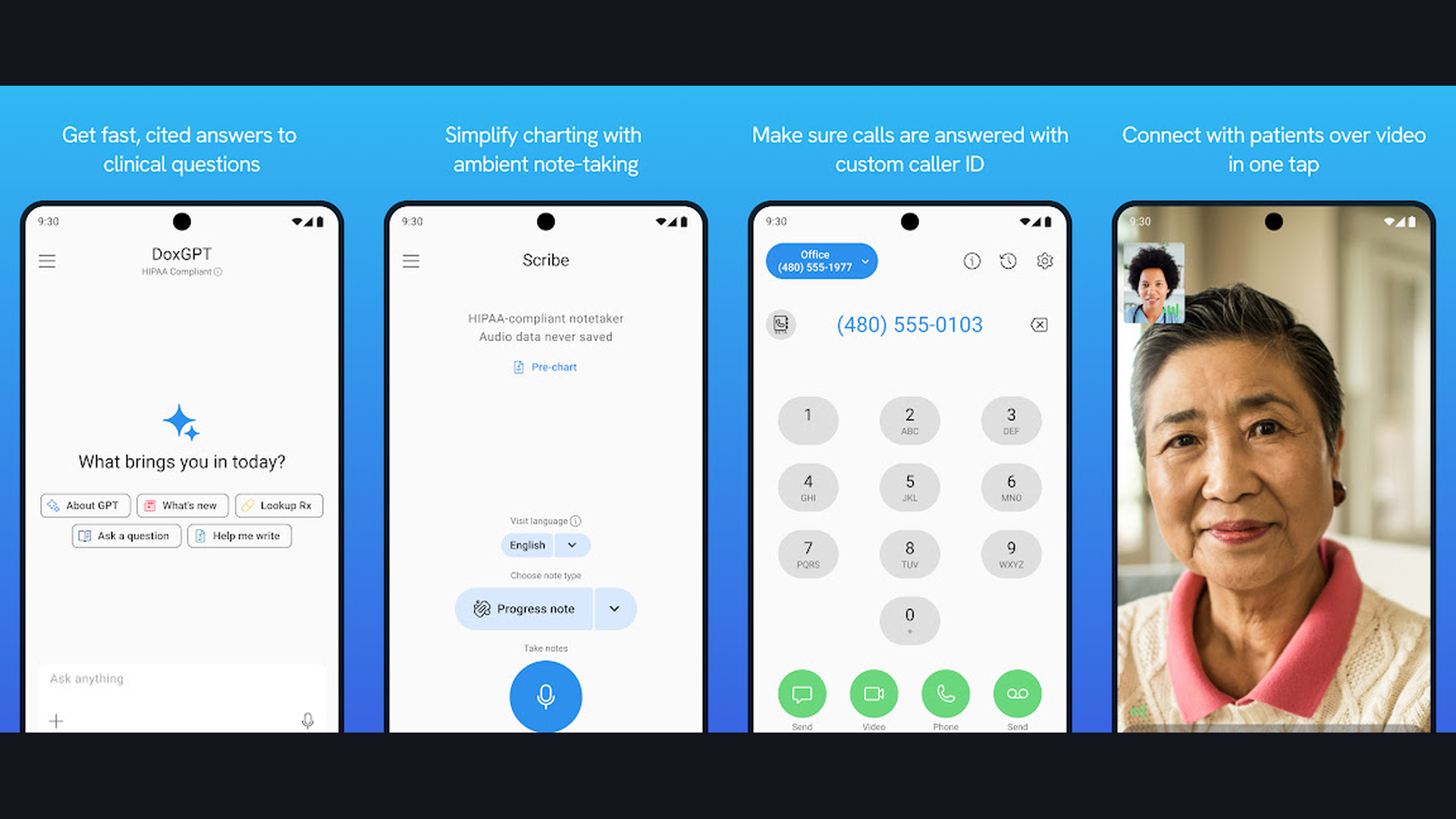Doximity telemedicine app screenshots