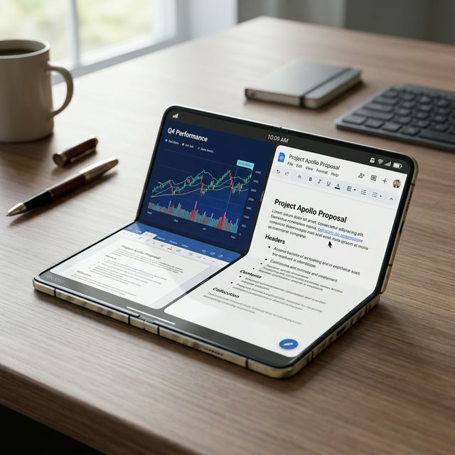 Book Style Foldable Multitasking Interface
