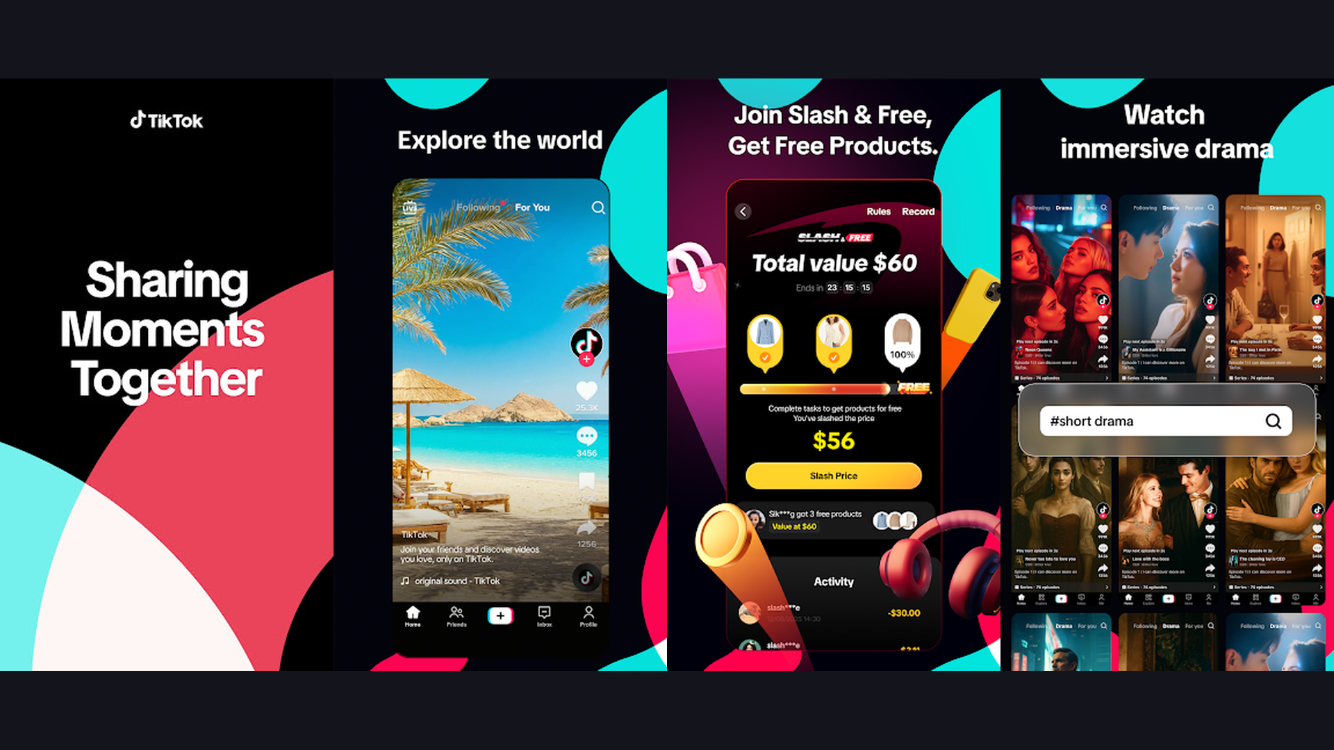 TikTok iPhone app screenshots