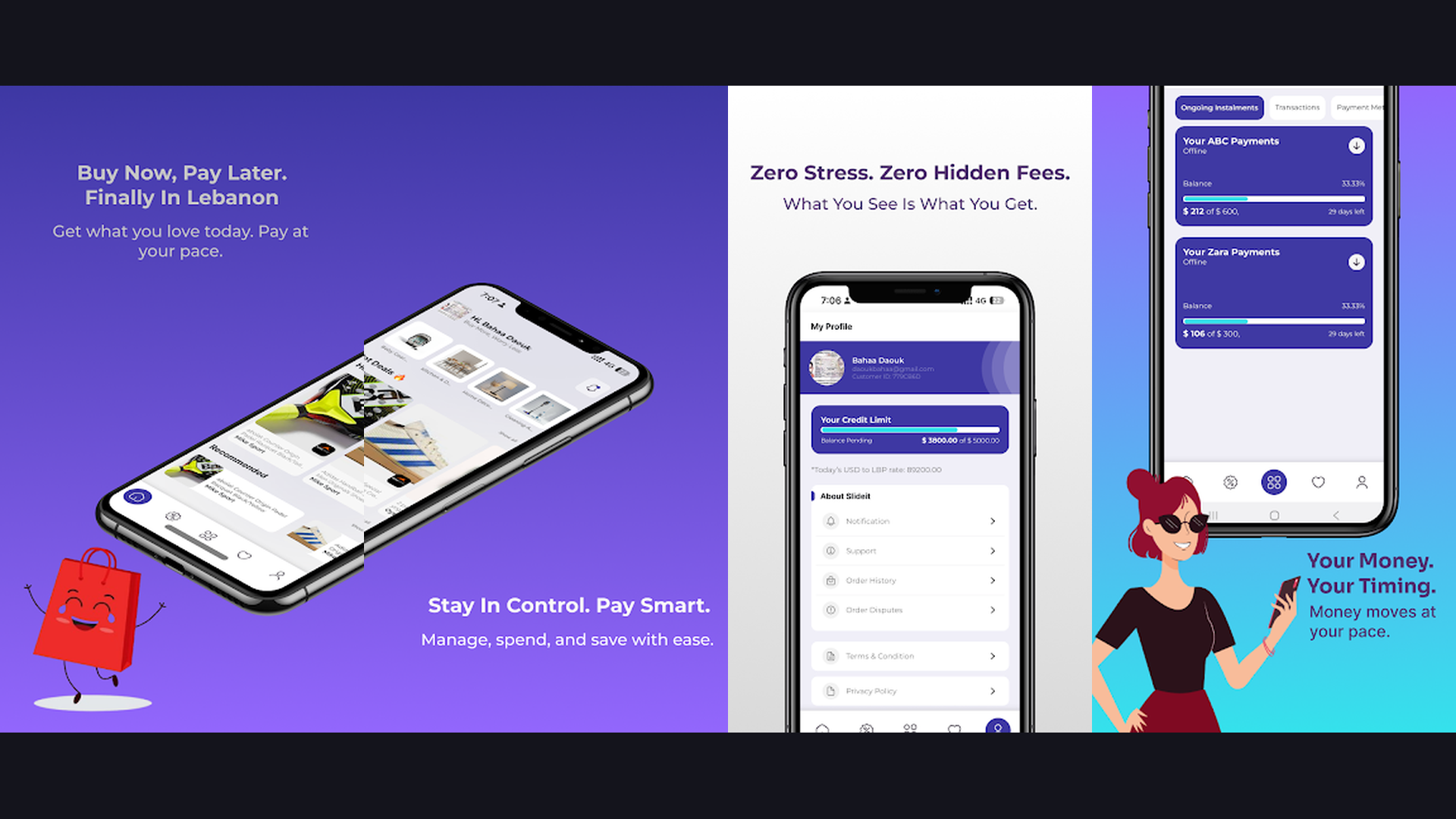 Splitit buy now pay later app screenshots