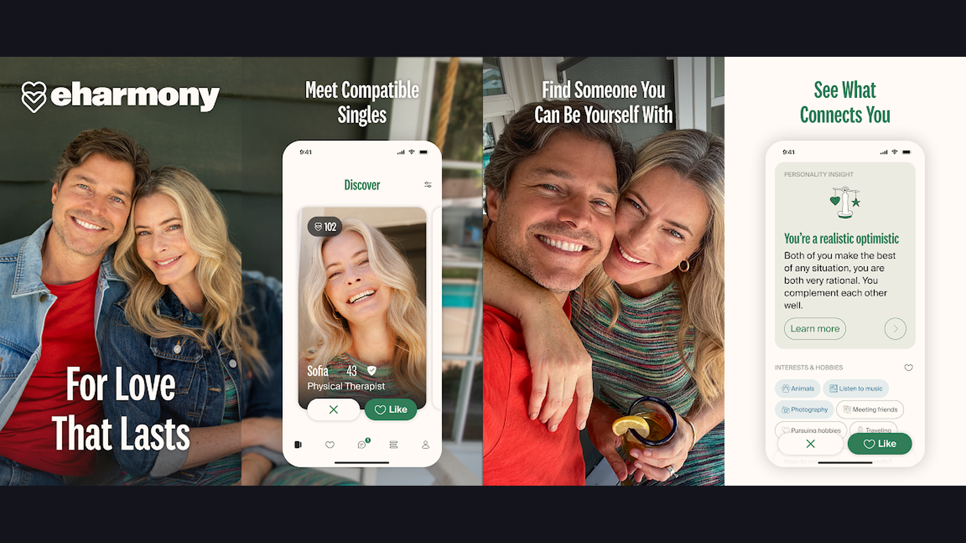 eharmony dating app screenshots
