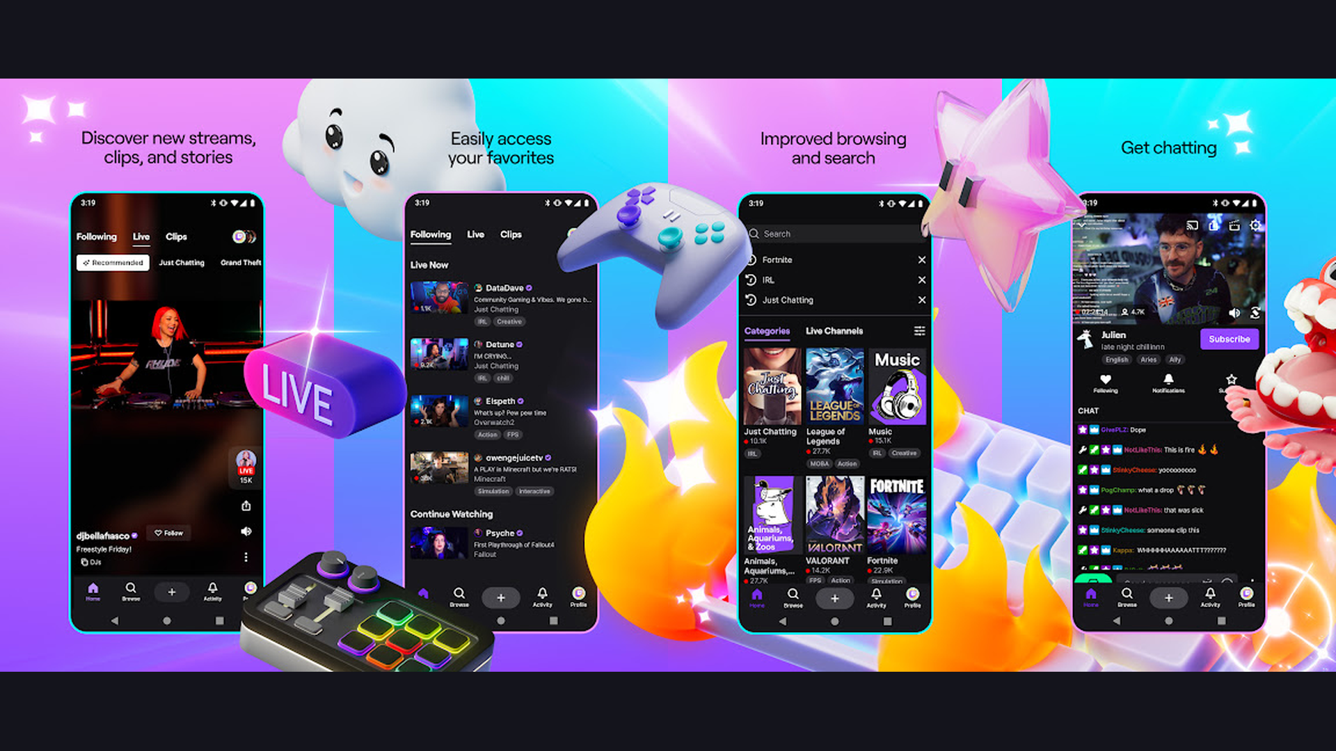 Twitch iPhone app screenshots