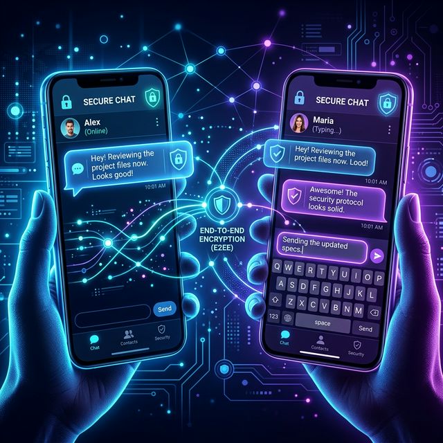 Secure and engaging mobile chat interface