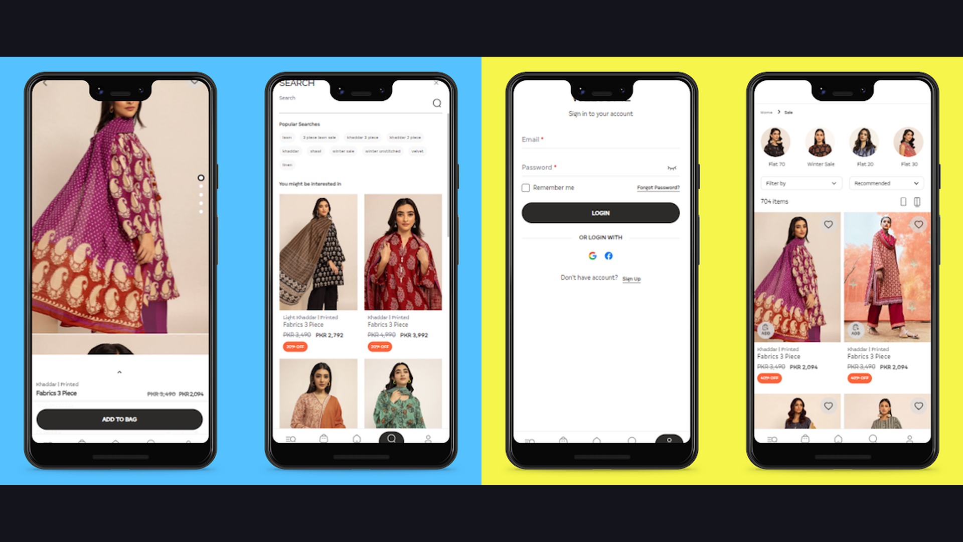 Khaadi online shopping app screenshots