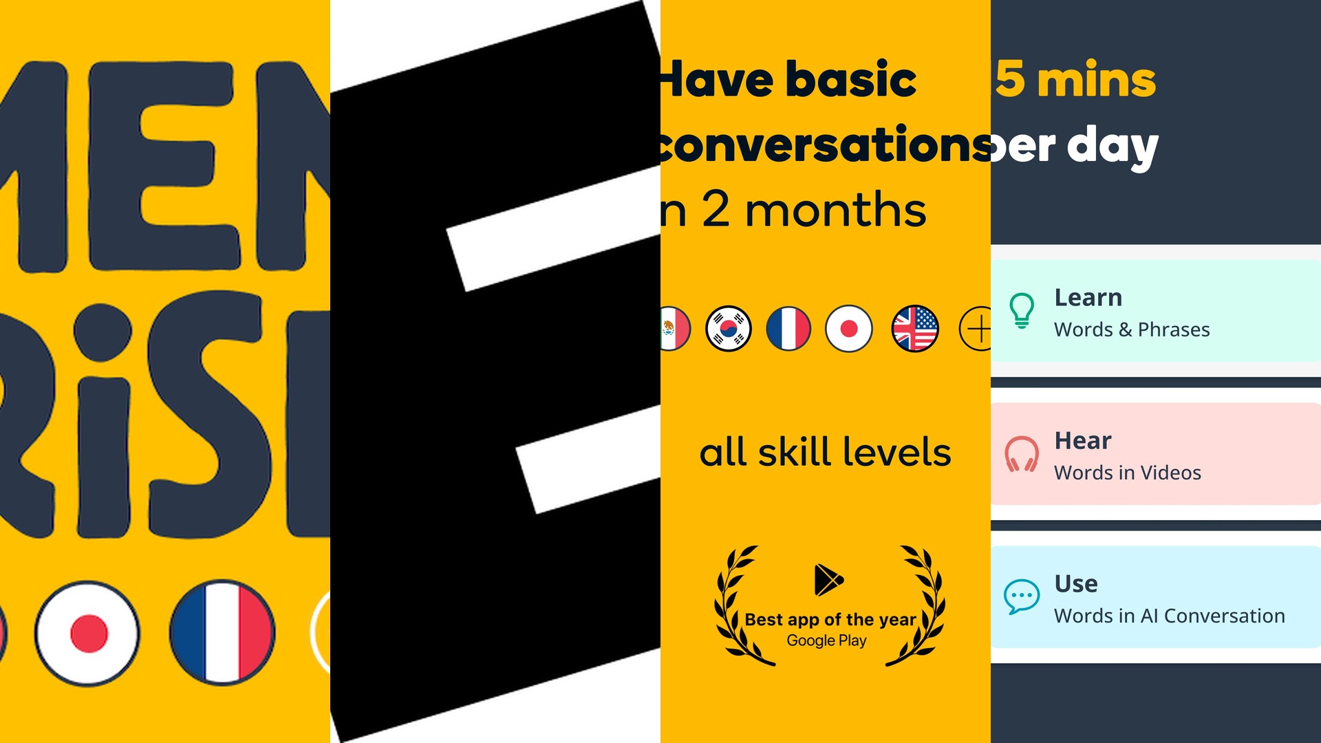 Memrise language app overview and interface
