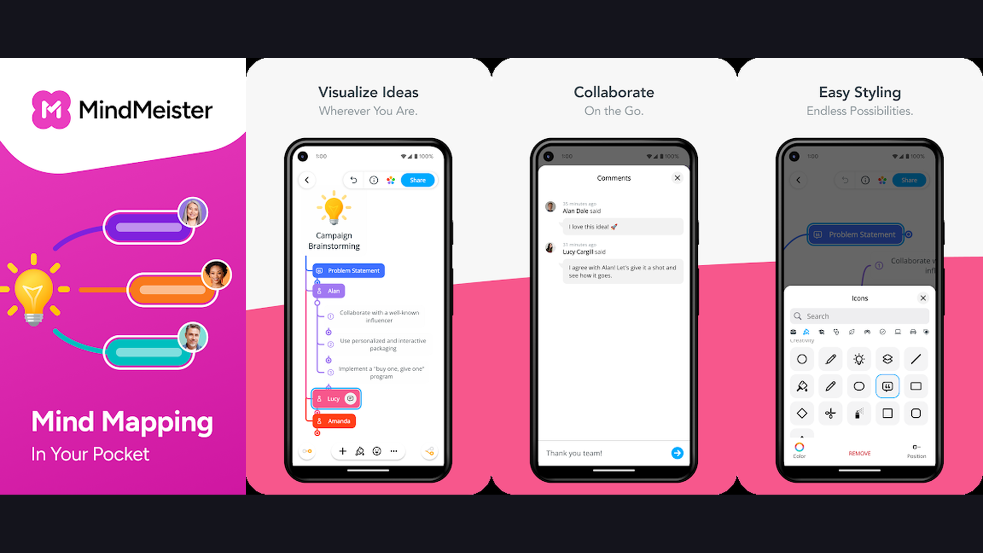MindMeister app screenshots