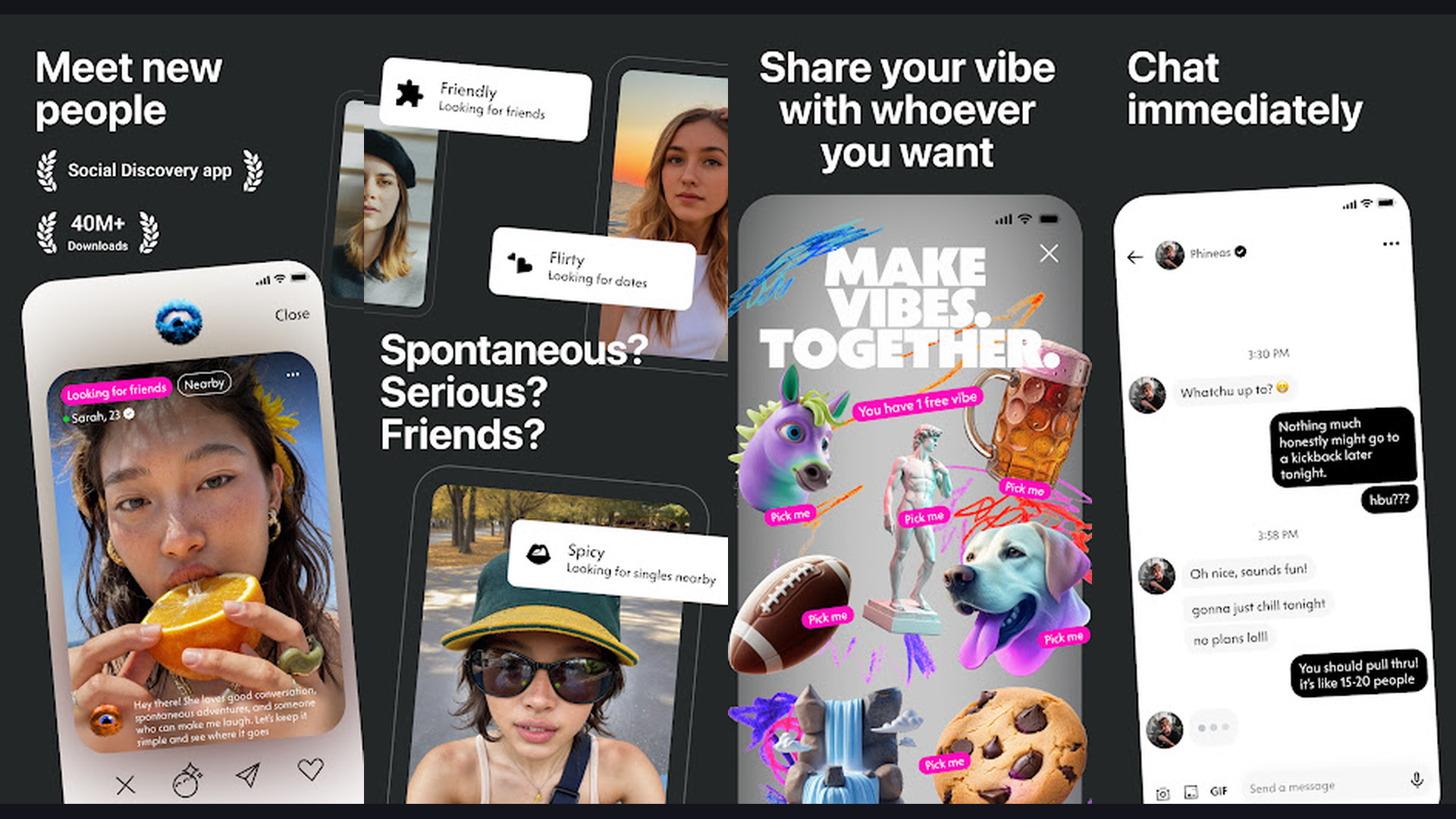 Wink teen social app screenshots