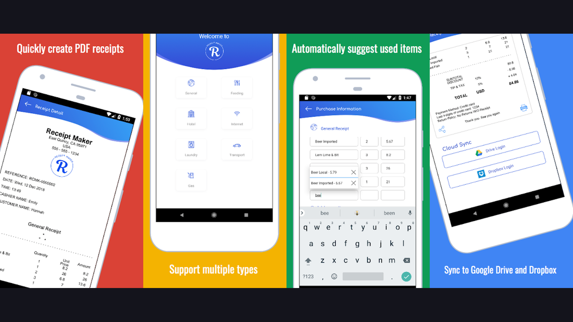Receipt Maker - Make Receipt gameplay and screenshots