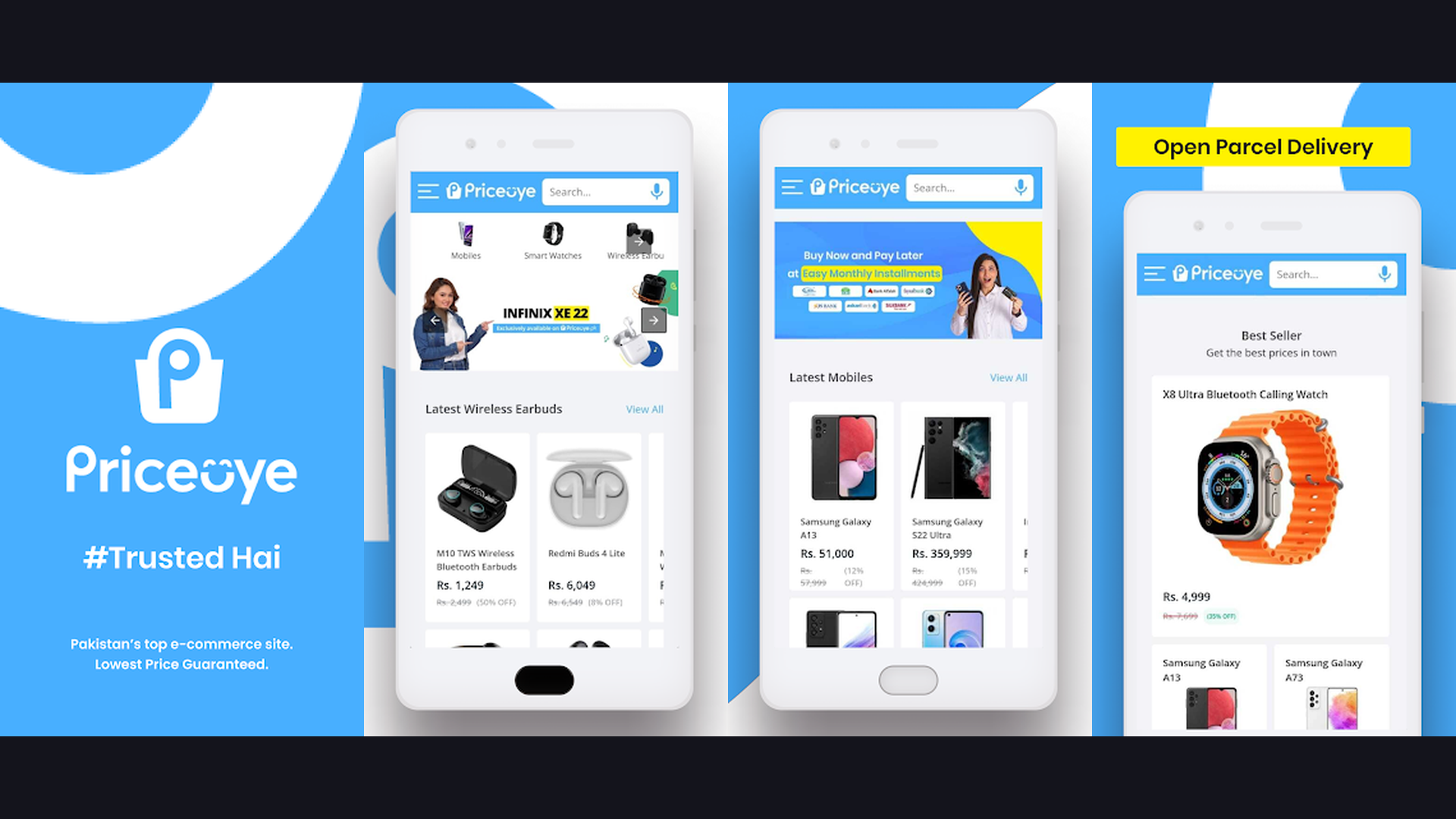 PriceOye online shopping app screenshots