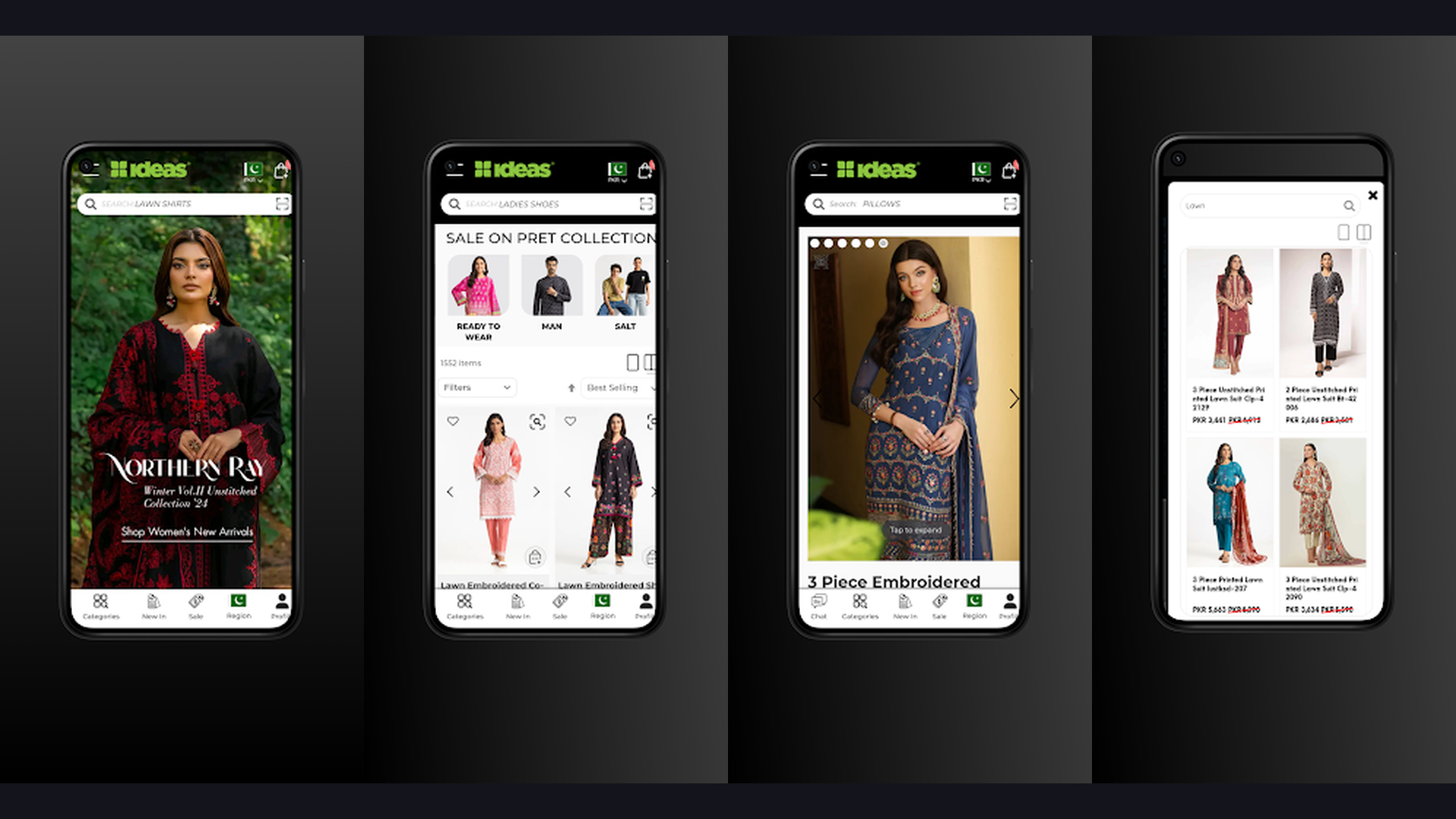 GulAhmed Ideas online shopping app screenshots