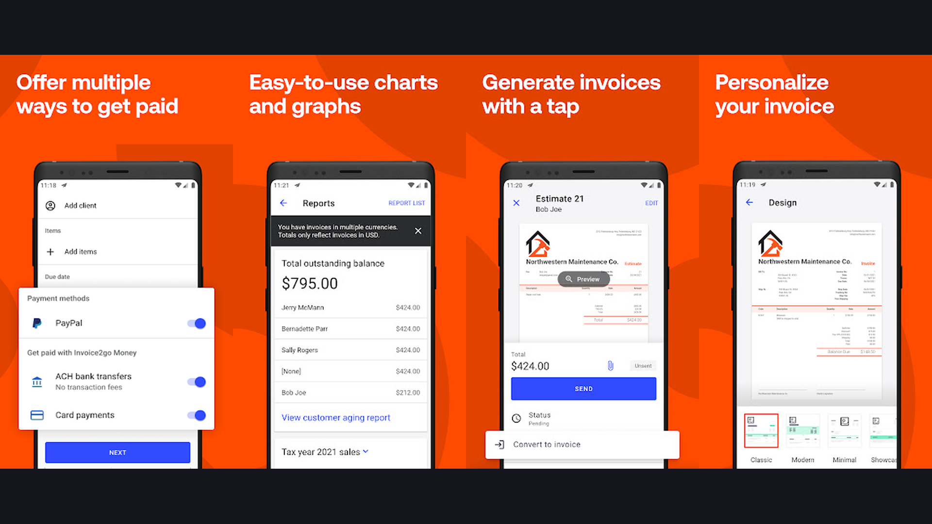 Invoice2go invoice app screenshots